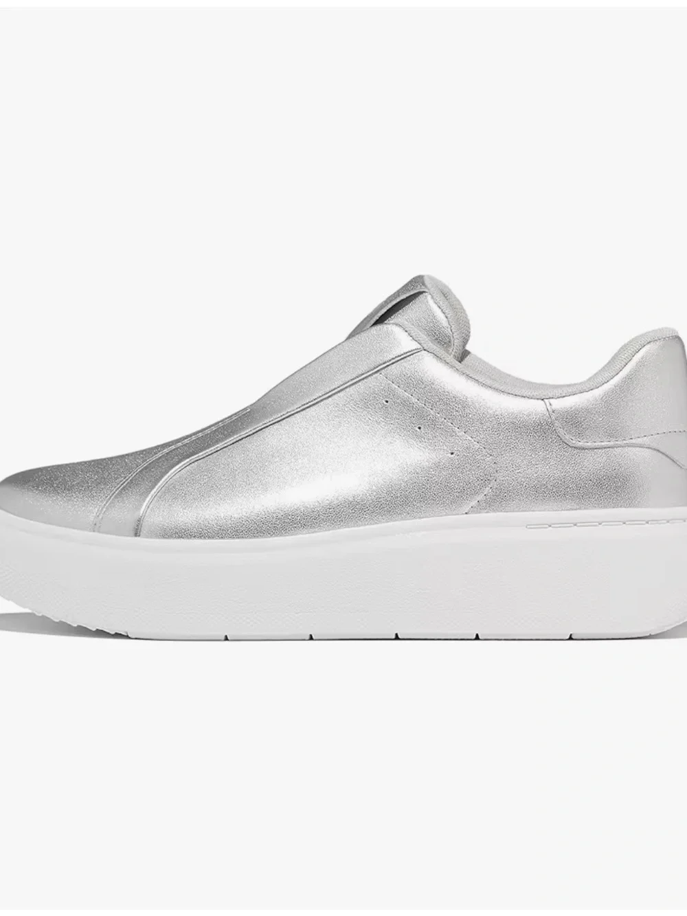 Fitflop Silver Slip-On Platform Sneakers